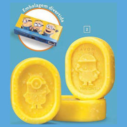 Kit 3 sabonetes em barra divertidos Minions 50g cada